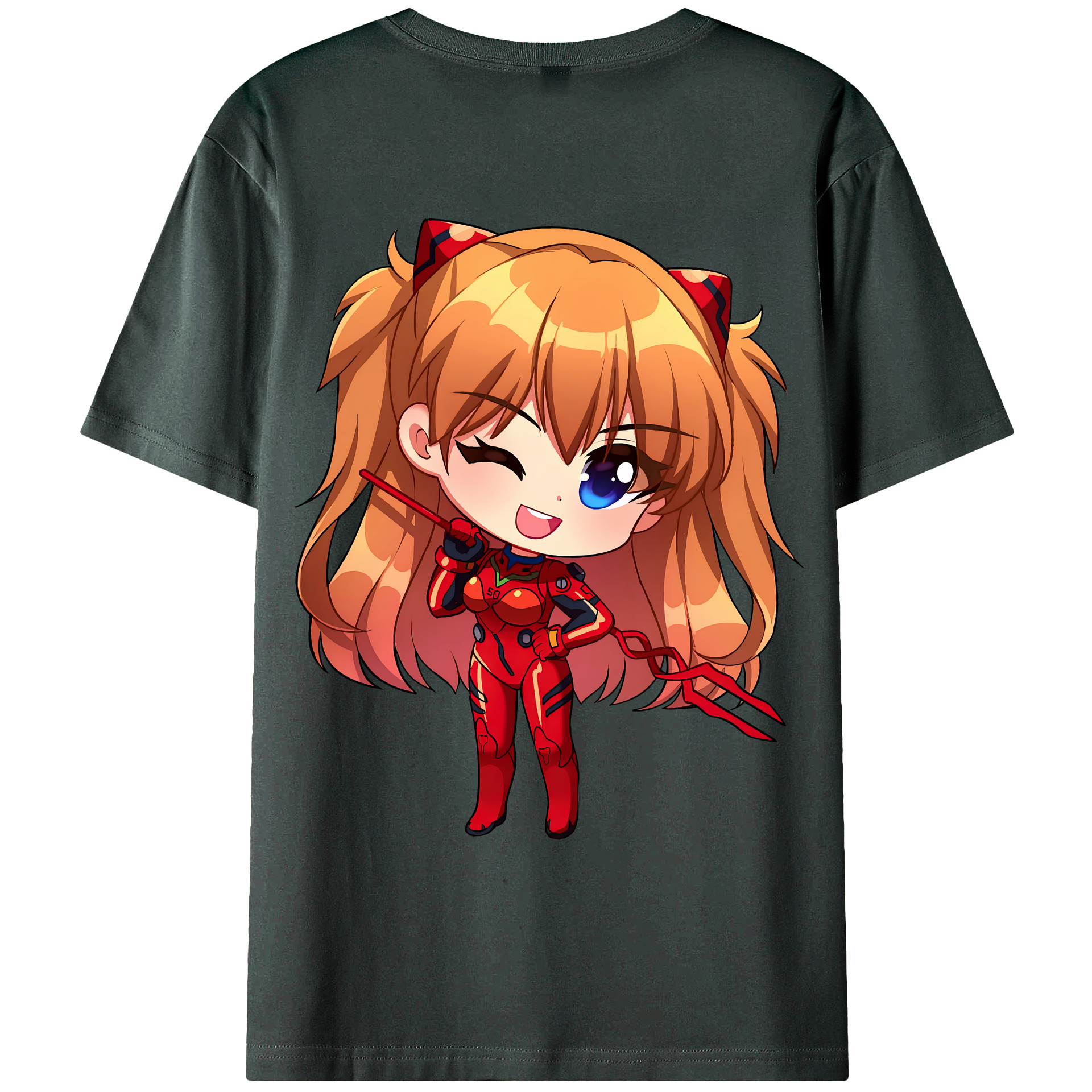 （画像用） EVA 新世紀エヴァンゲリオン 綿100％ メンズ半袖Tシャツ（バックプリント） 通気性